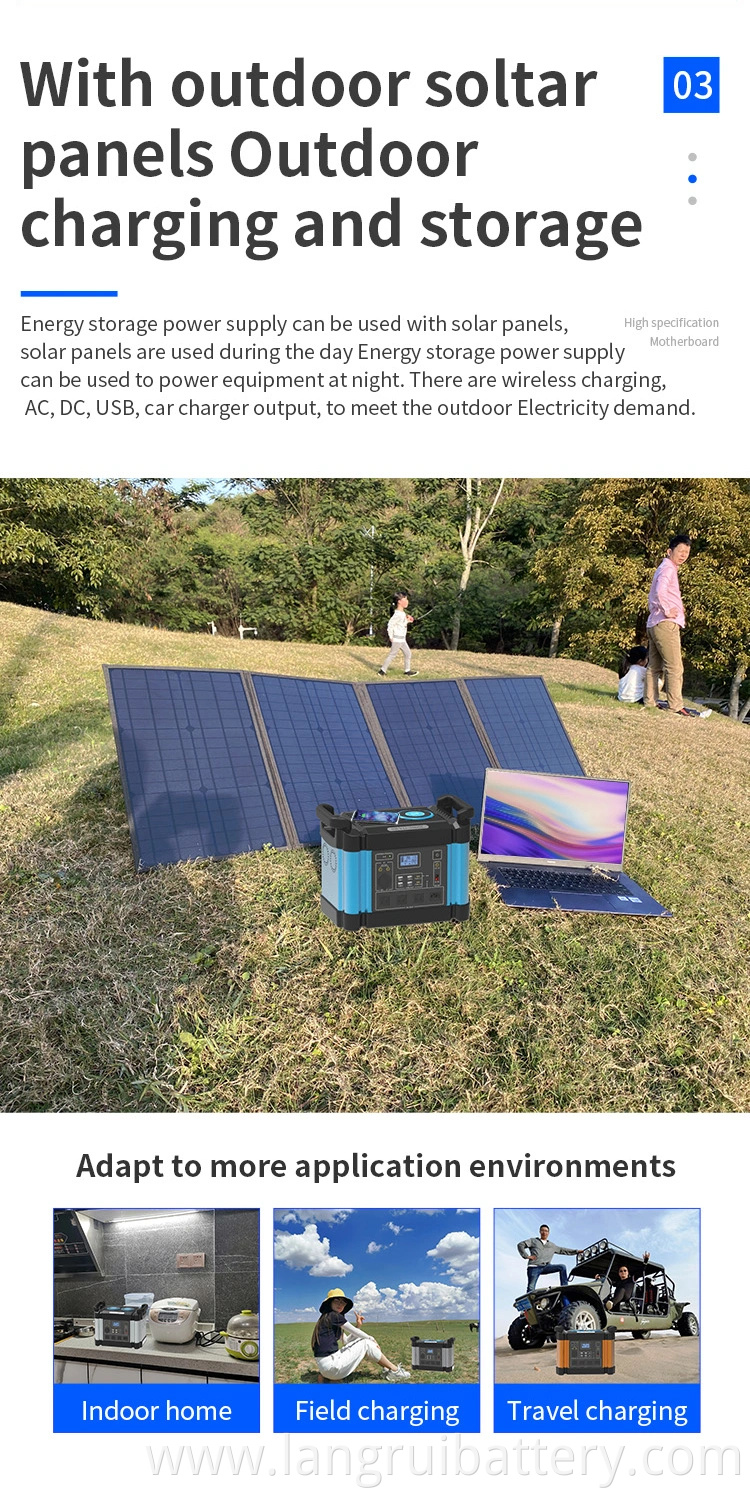 Customized Portable Backup Solar Power Station (no solar panel) Lithium Battery Pack 1036wh with a 110V Pure Sine Wave AC Outlet and Quick Charge